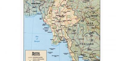 Карта Мьянмы с городами