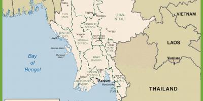 Политические Бирме карте