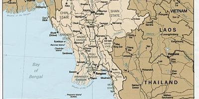 Янгон Бирма карте