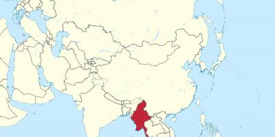 Карта мира Бирма Мьянма 